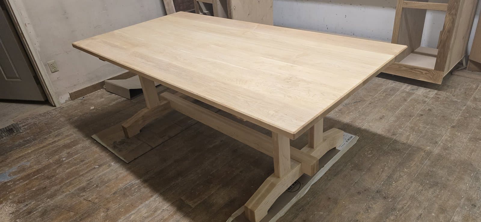 Trestle table, before finish